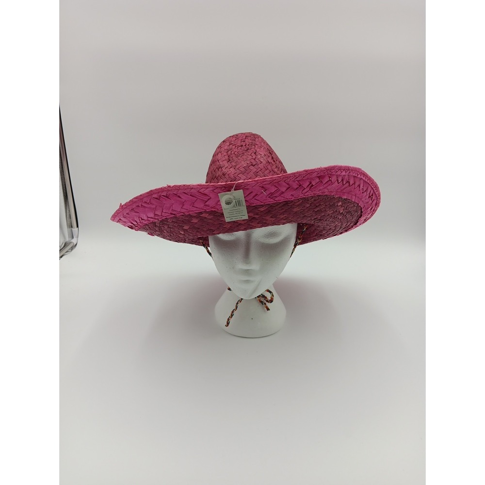 Sombrero Mexican Hat Mexico Straw Sinaloa Pink Large Dress Up‎ Costumes Party